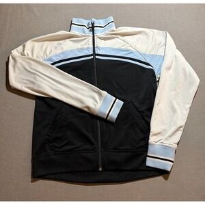 Vintage Nike Sweater‎ Boys XL Blue Striped Full Zip Long Sleeve.